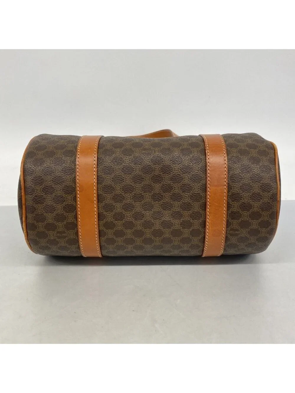 Celine Handbag Macadam Brown Gold